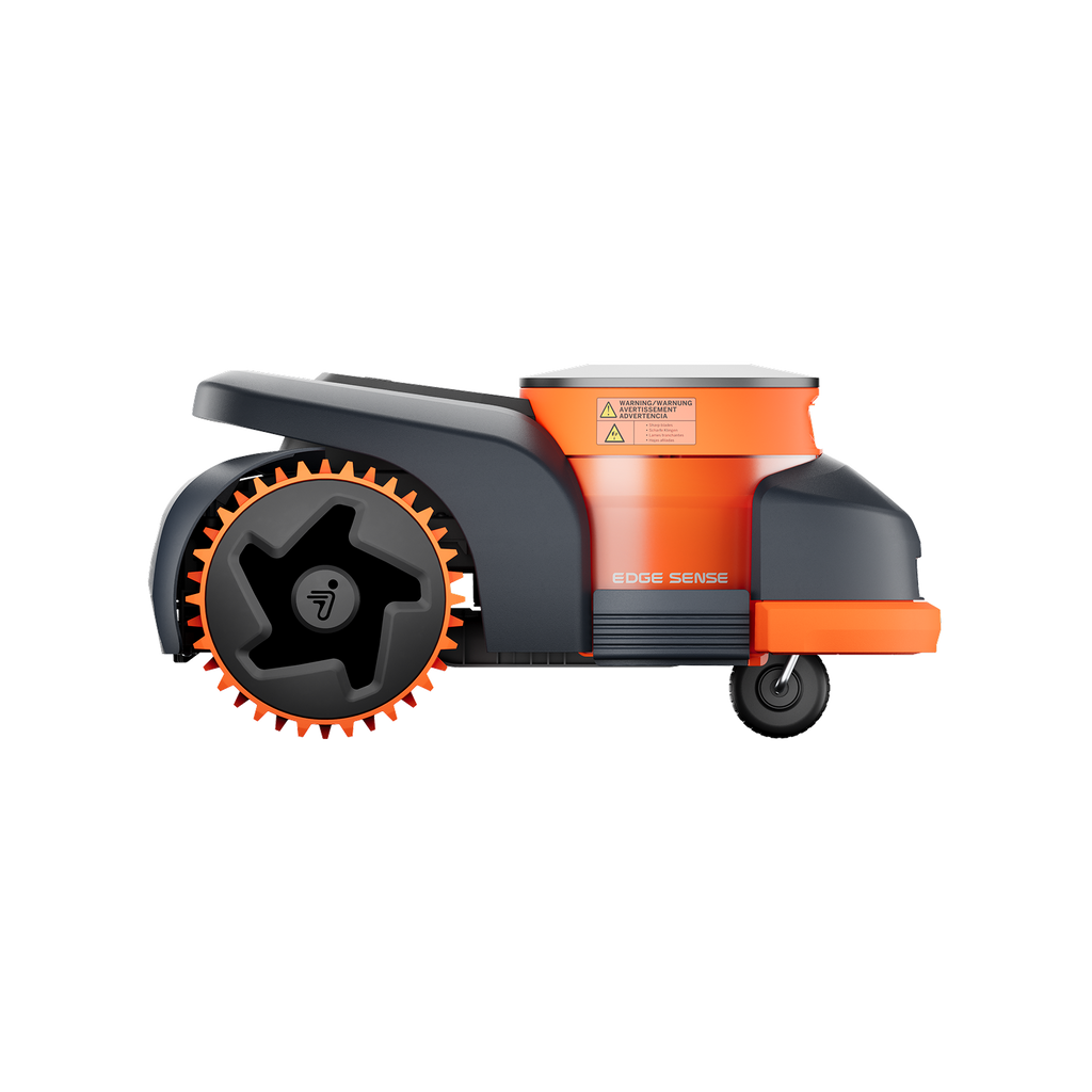 Segway Navimow H2 robot lawn mower side view, EDGE SENSE tech